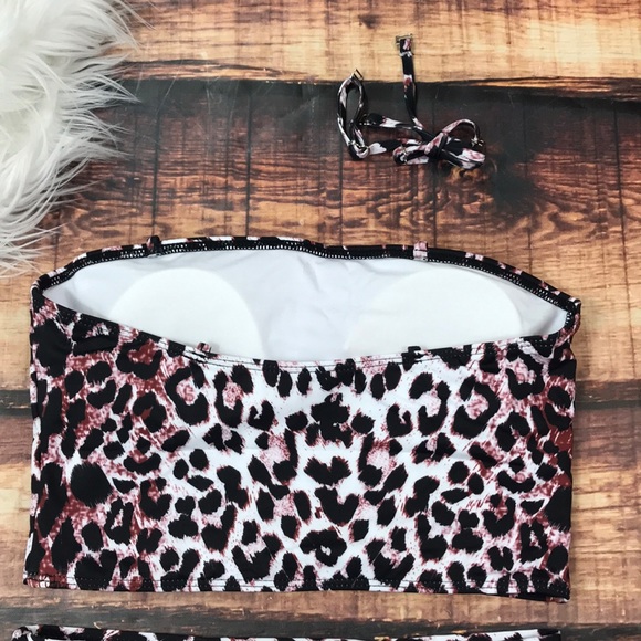 <Trendy Leopard High Waist Leg Bikini Swim Cheetah - Picture 5 of 8